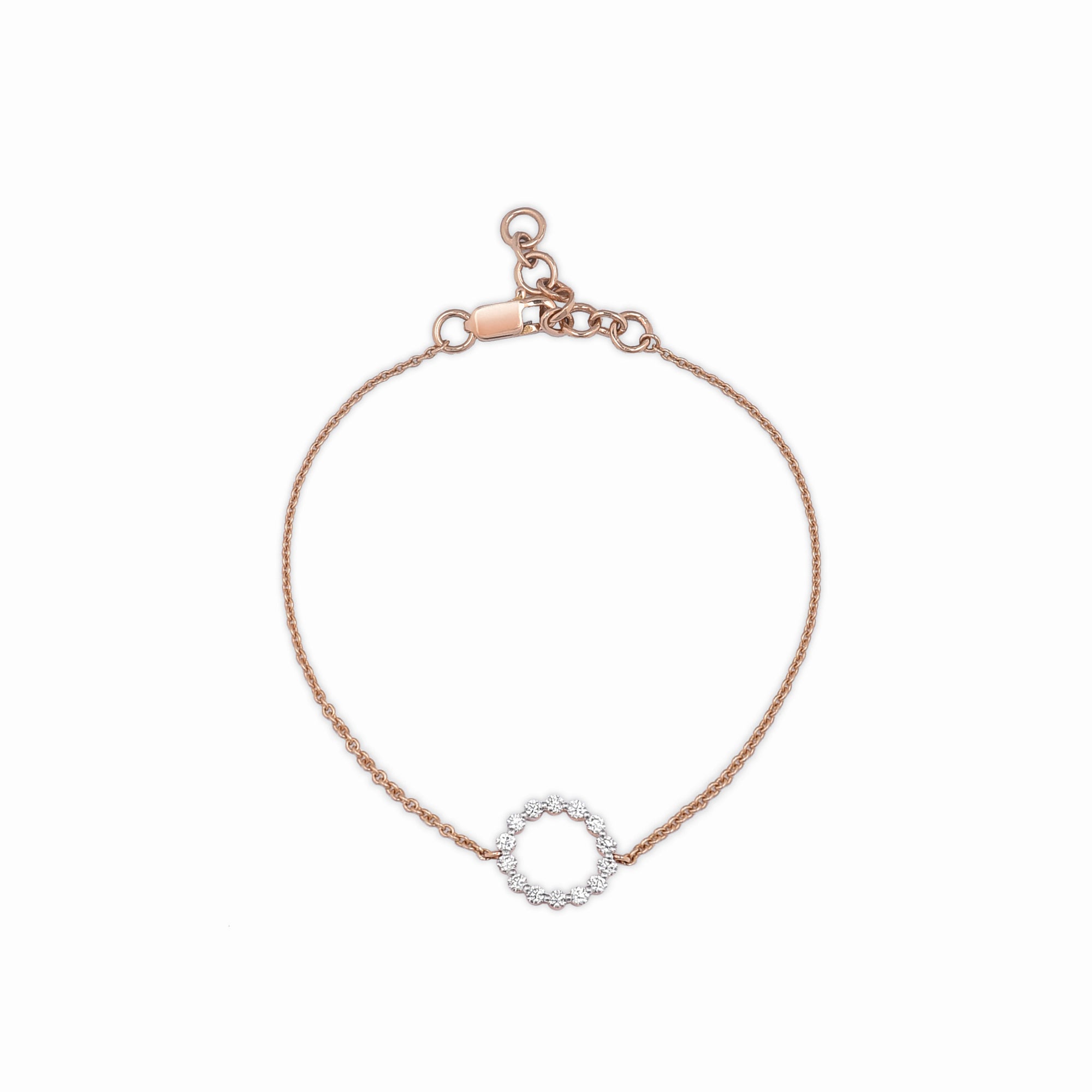 Diamond circle orders bracelet