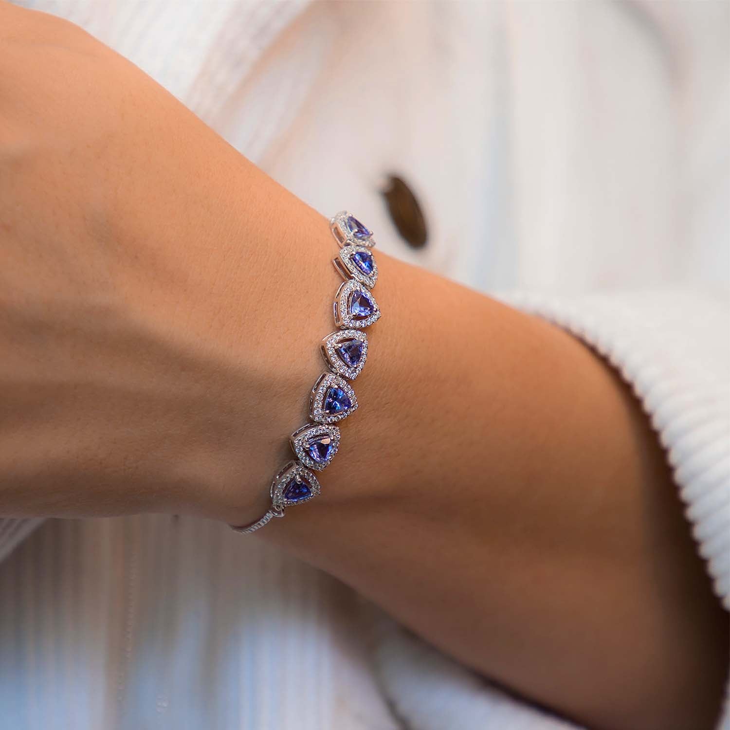 Tanzanite Diamond Tennis Bracelet – KAJ Fine Jewellery