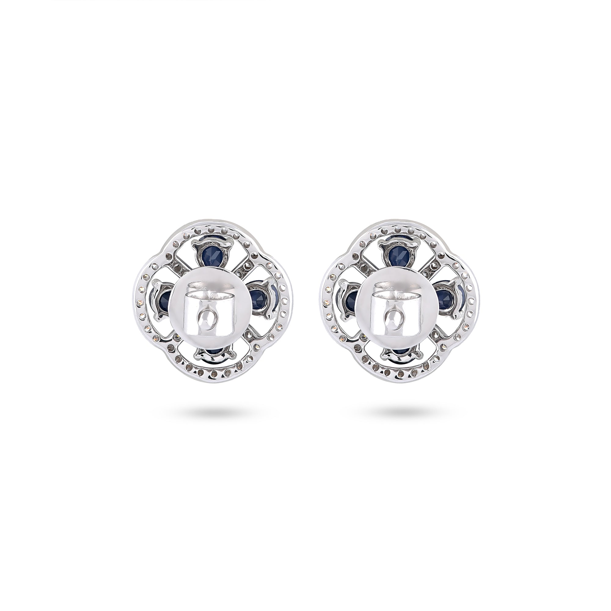 Diamond & Blue Sapphire Earrings