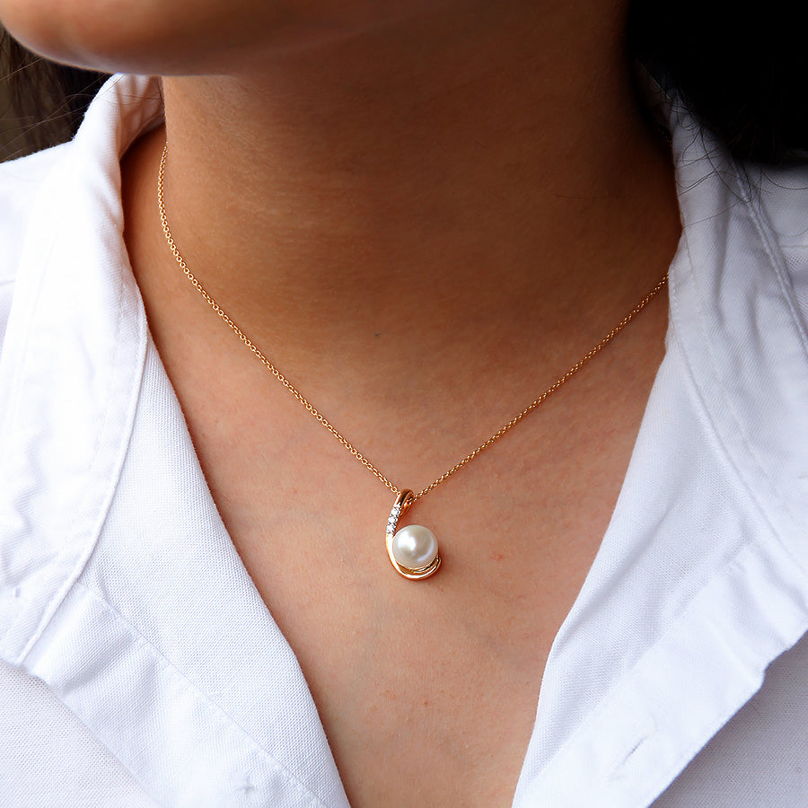 Pearl Hook Diamond Pendant