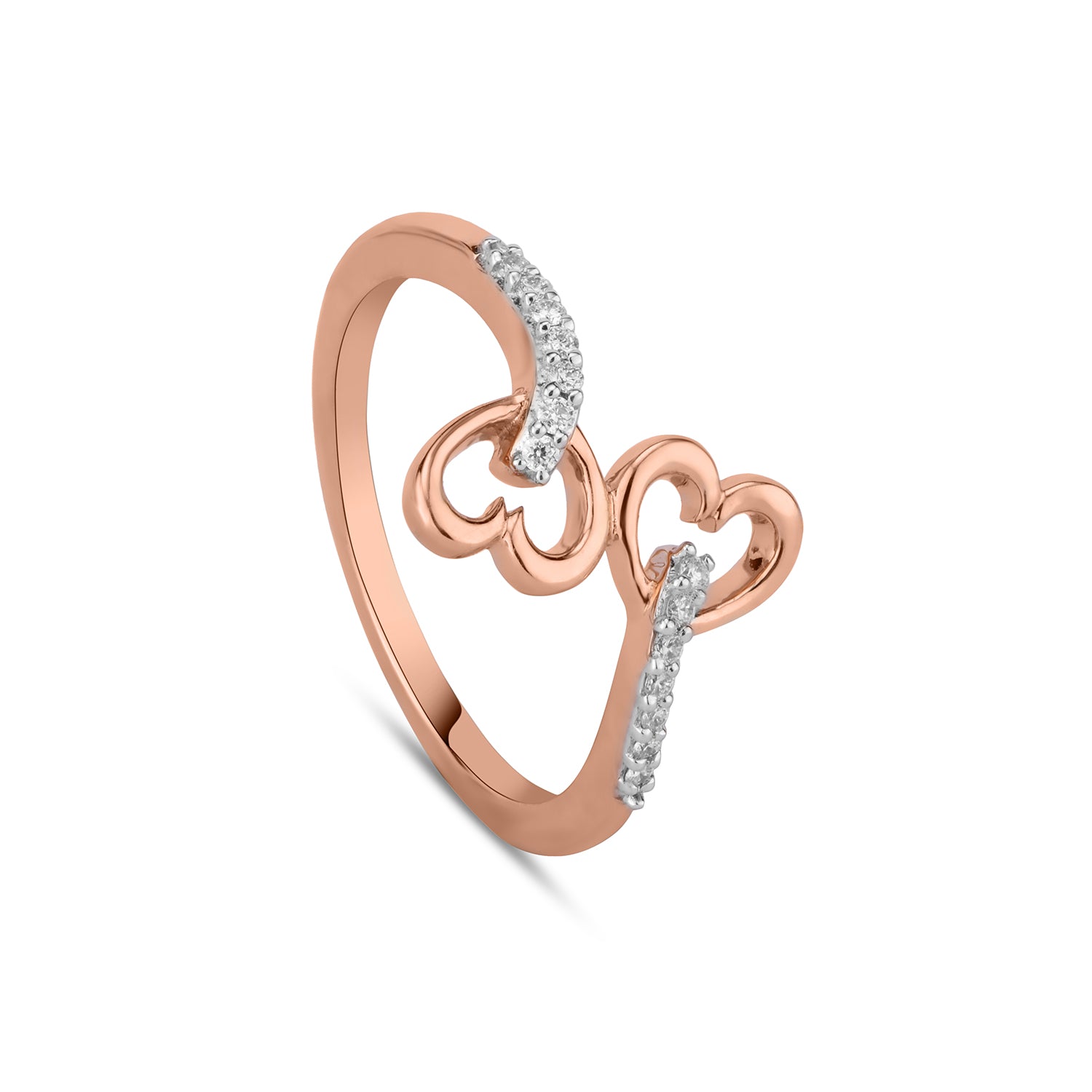 Mini hearts Diamond ring