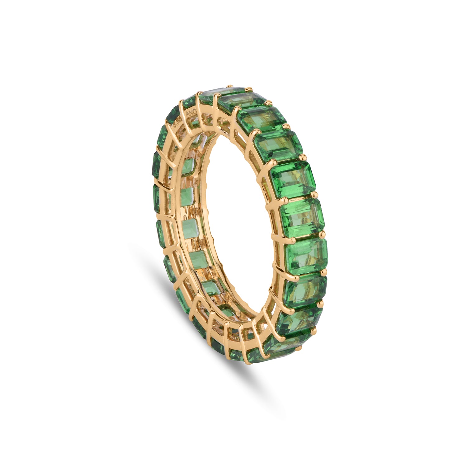 Green Tsavourite Eternity Band