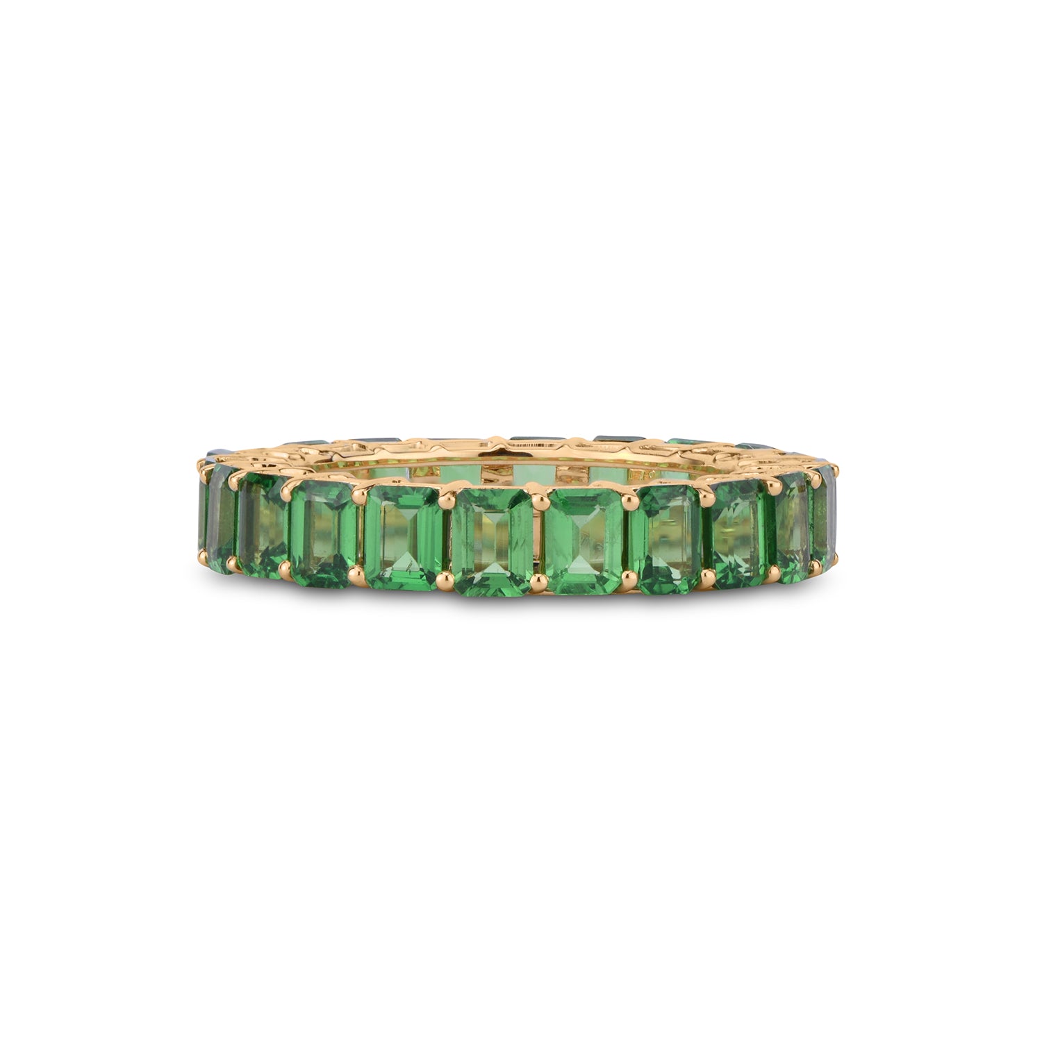 Green Tsavourite Eternity Band